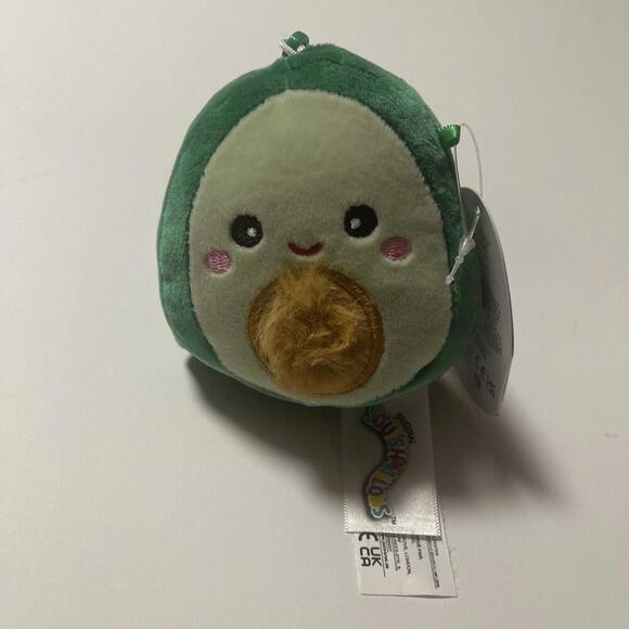 Squishmallows Other - NEW 3.5” "Austin the Avocado” Kellytoy Squishmallow Plush Keychain / Clip-On